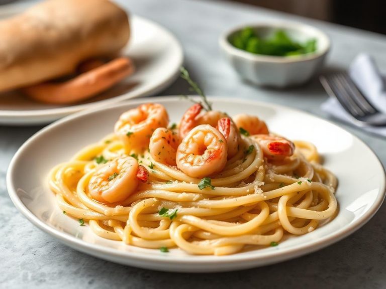 Creamy Garlic Shrimp Pasta