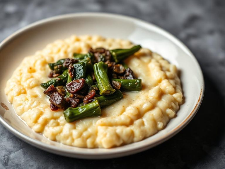 Creamy Grits with Sautéed Greens