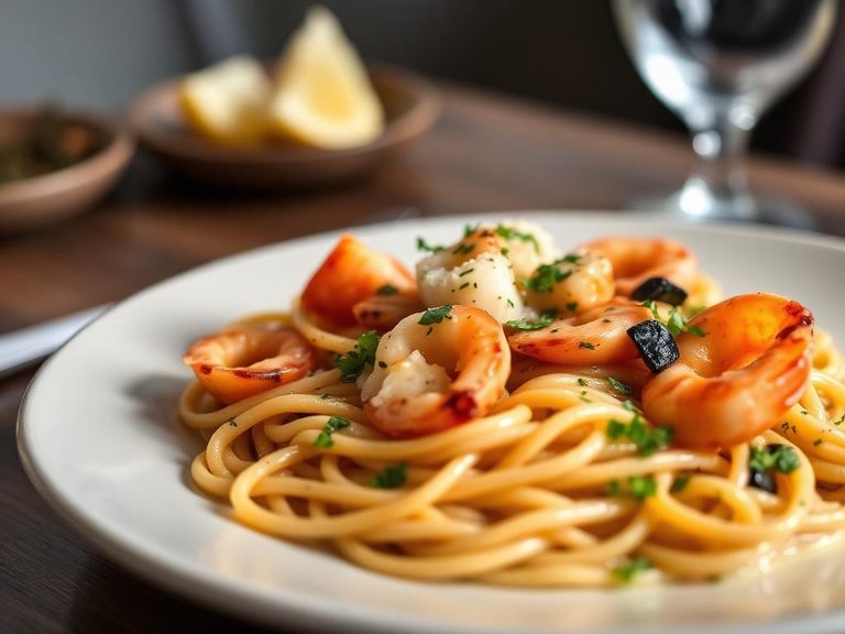 Creamy Seafood Linguine