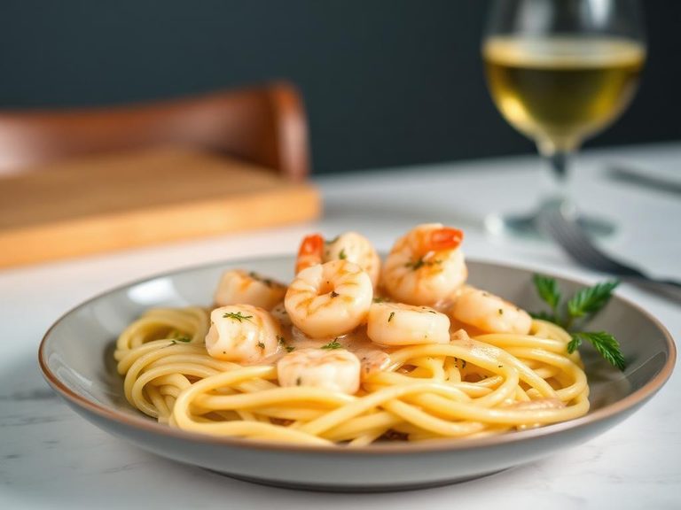 Creamy Shrimp and Scallop Pasta
