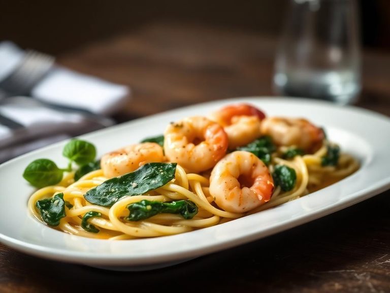 Creamy Shrimp Pasta with Spinach
