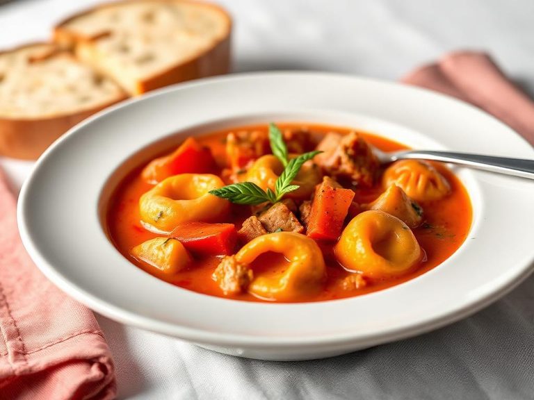 Creamy Tomato Tortellini Soup