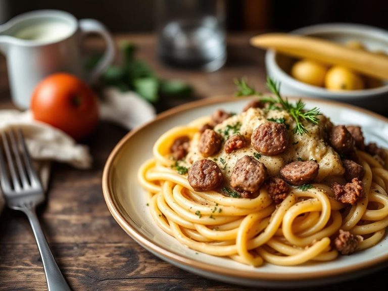 Creamy Tuscan Sausage Pasta