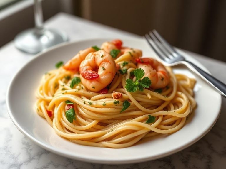 Creamy Tuscan Shrimp Pasta