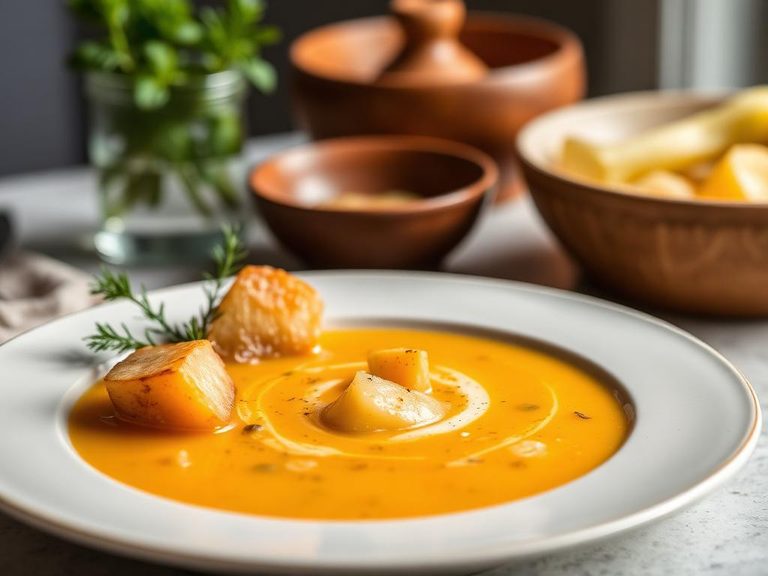 Cress and potato soup