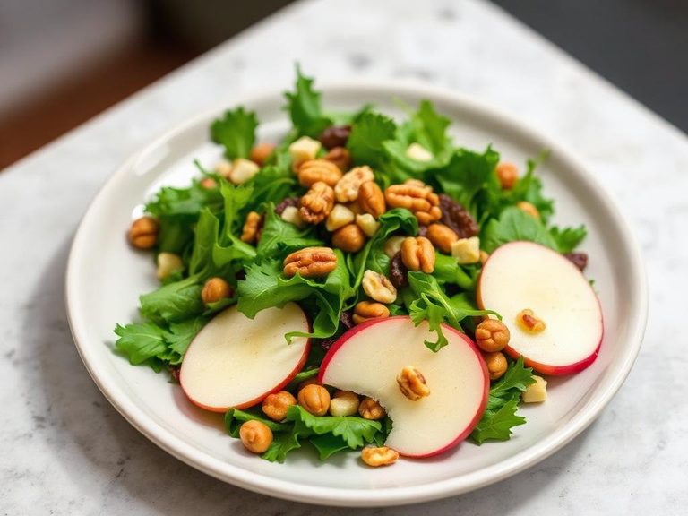Cress Salad with Apple and Walnut