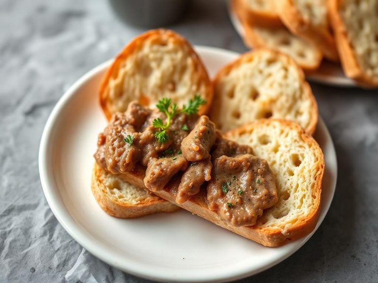 Crispbread with liver pâté