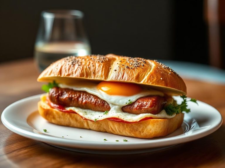 Croissan'wich with Sausage & Egg