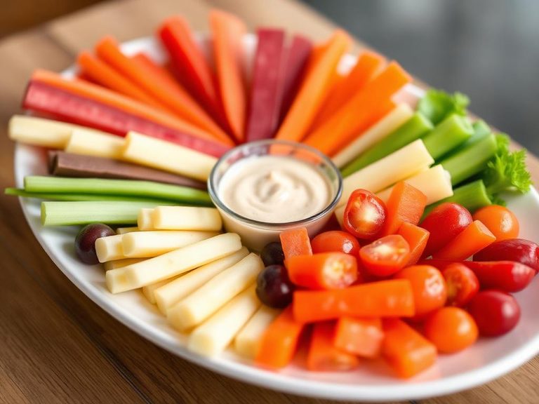 Crudités platter with dip