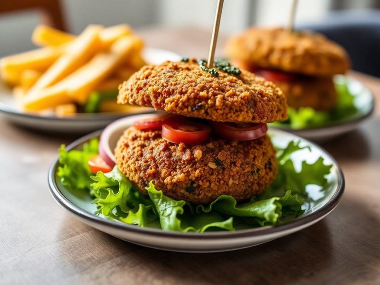 Crumbed Soy Burger Salad