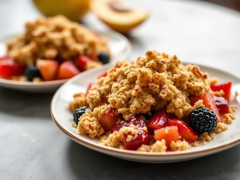 Crumble topping for fruit crisps
