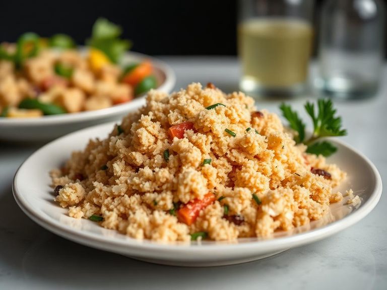 Crumbled as a topping for baked casseroles or salads
