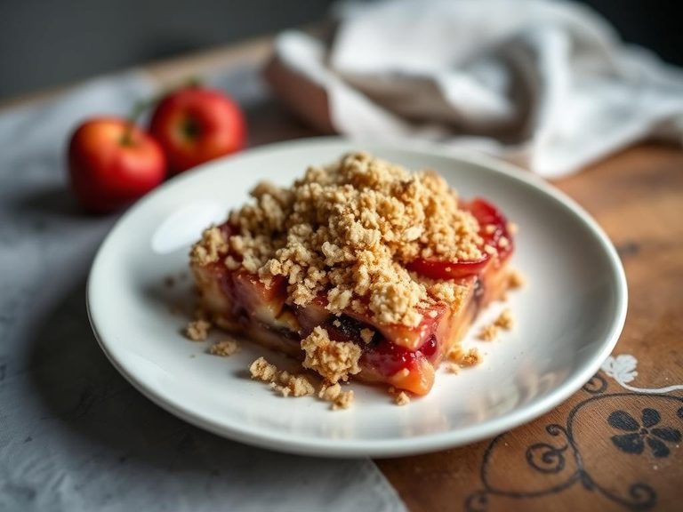 Crumbled as a topping for fruit crumble