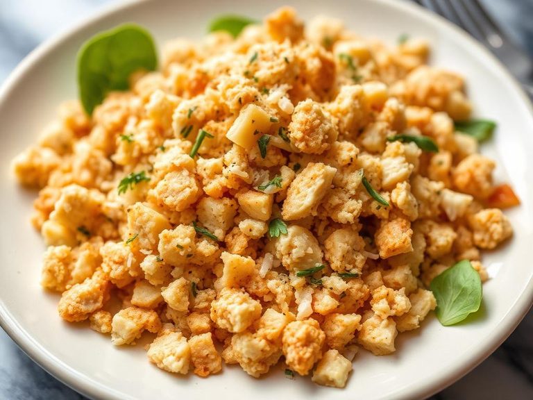 Crumbled as a topping for salads or casseroles