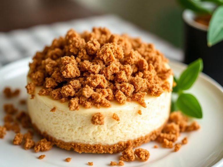 Crumbled cheesecake topping