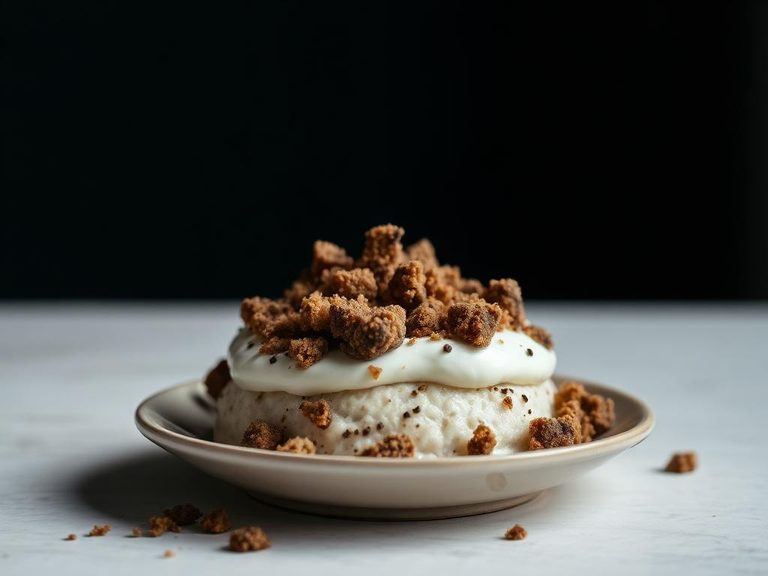 Crumbled cookie topping for yogurt or oatmeal