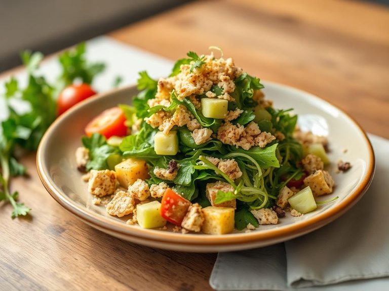 Crumbled salad garnish