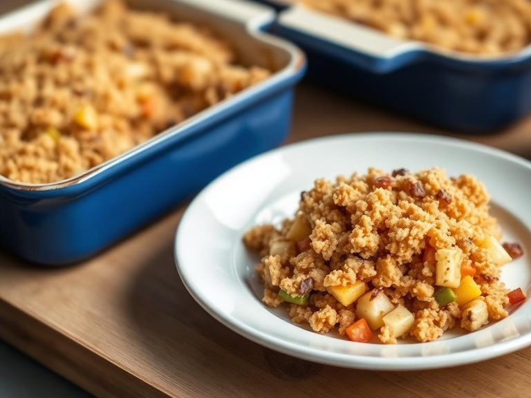 Crumbled topping for baked casseroles
