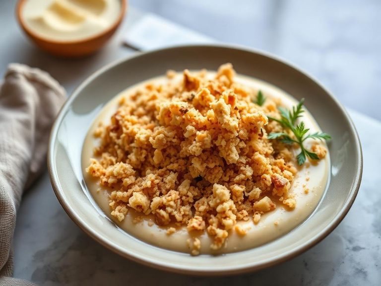 Crumbled topping for creamy soups or salads