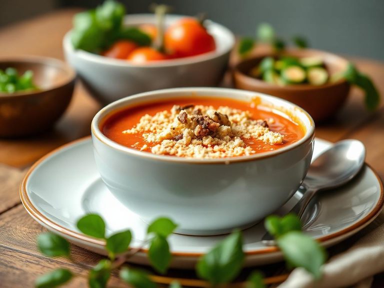 Crumbled topping for tomato soup