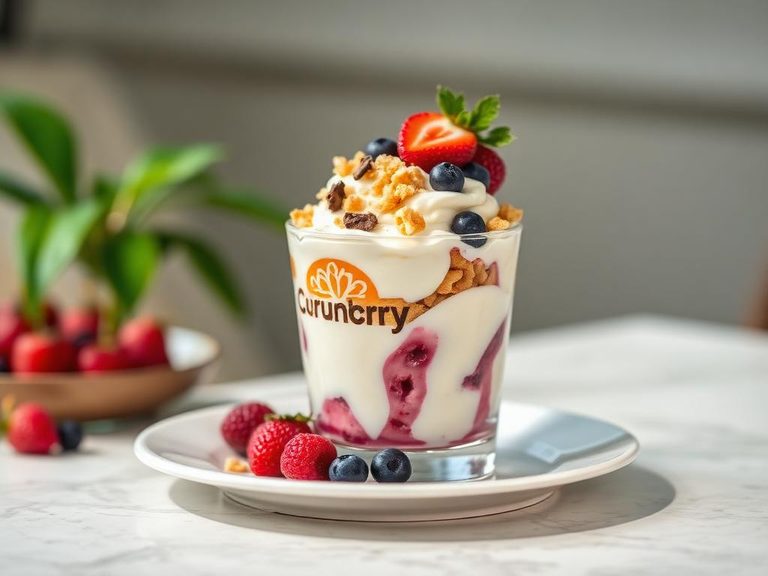 Crunchberry yogurt parfait