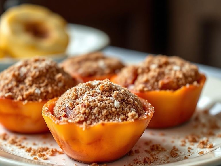 Crunchy coating for baked fruit or desserts