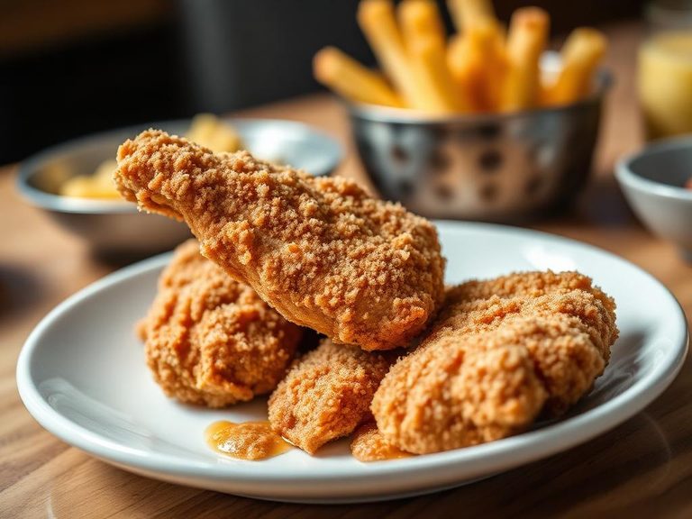 Crunchy coating for fried chicken or fish