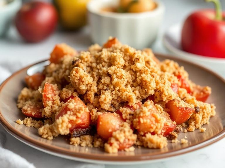 Crunchy topping for fruit crumble or crisp