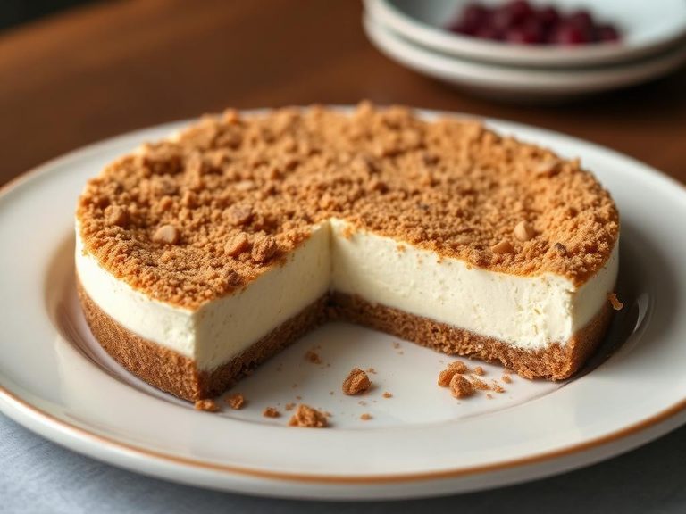Crushed and used as a crust for a no-bake cheesecake