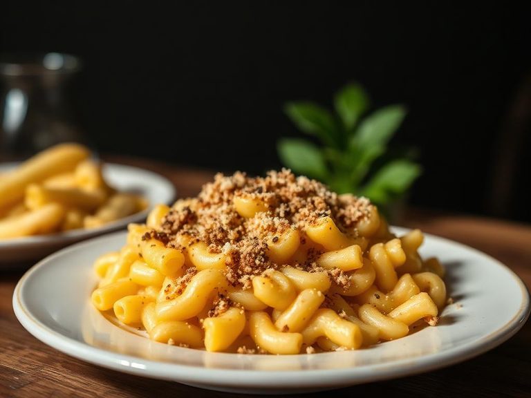 Crushed as a topping for baked macaroni and cheese