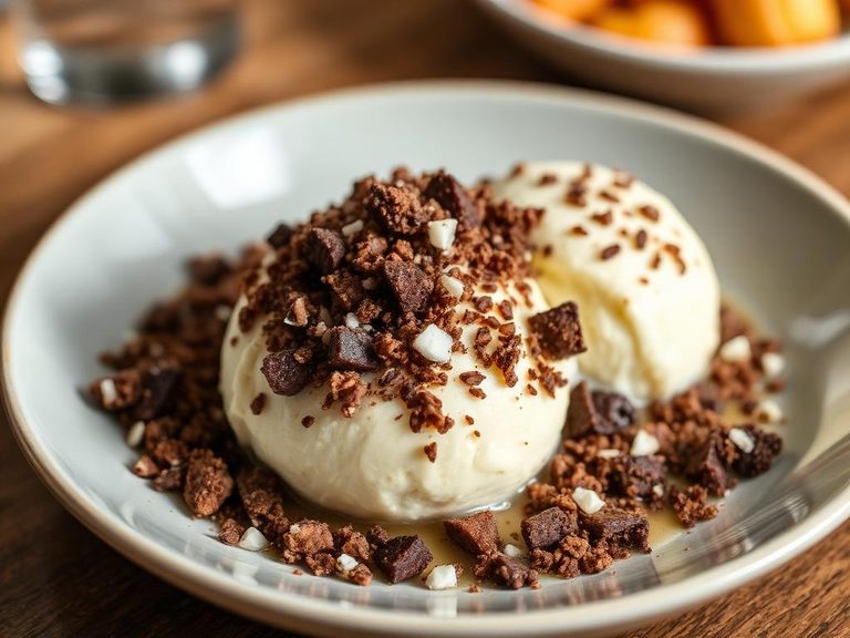 Crushed as a topping for ice cream or pudding