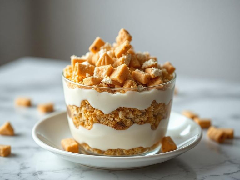Crushed Fortune Cookie Yogurt Parfait
