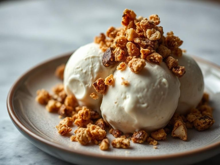 Crushed Granola Bar Ice Cream Topping