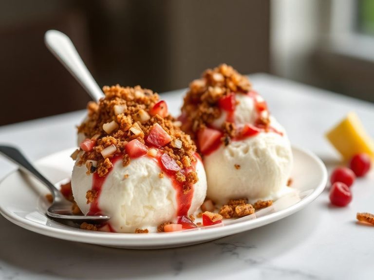 Crushed topping for ice cream sundaes