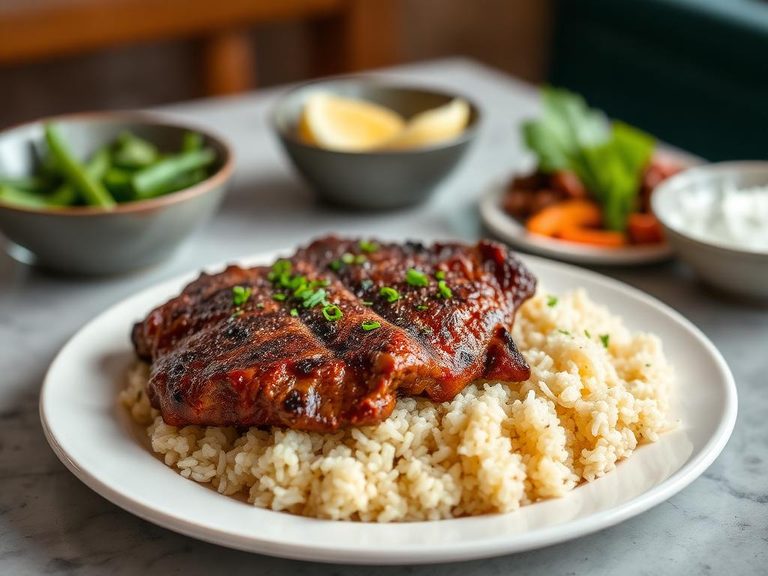 Cuban Bistec de Palomilla with Rice