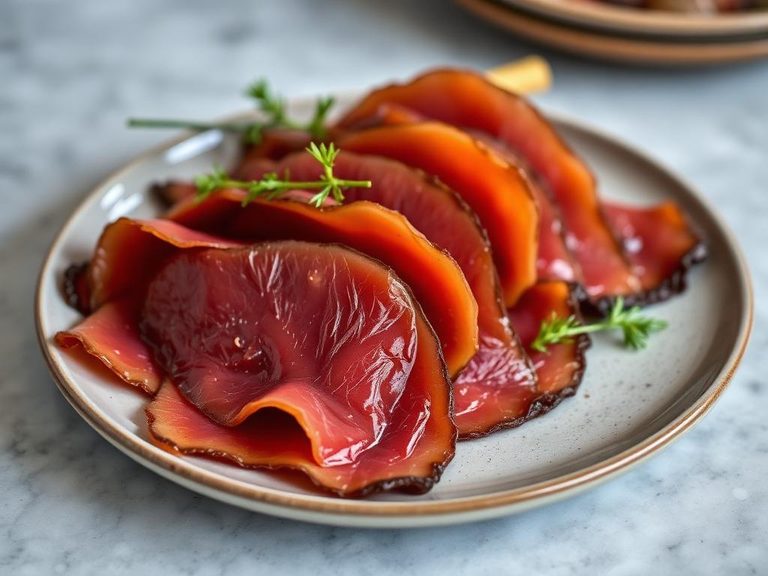Cured venison prosciutto