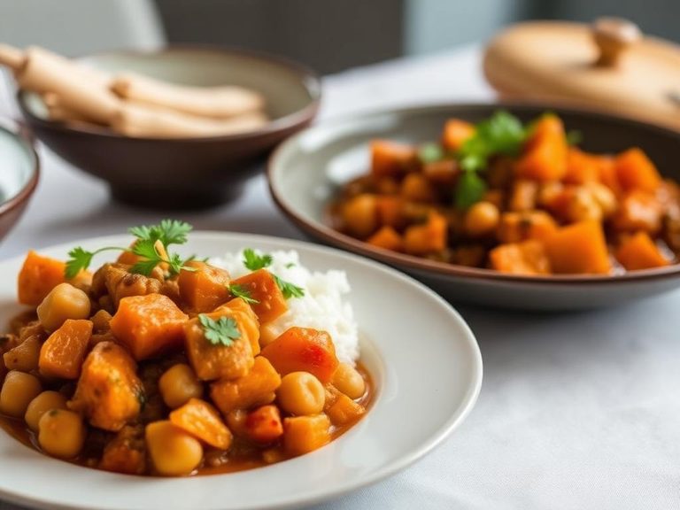 Curried Butternut Squash and Chickpea Stew
