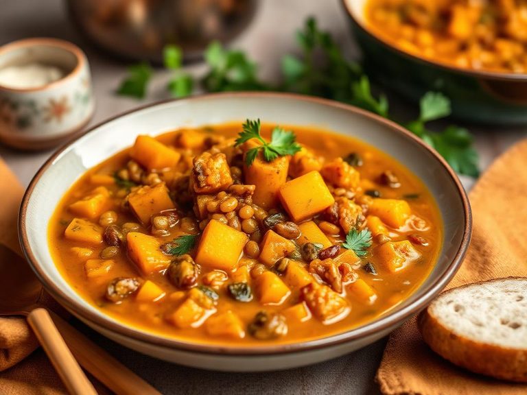 Curried Squash and Lentil Stew