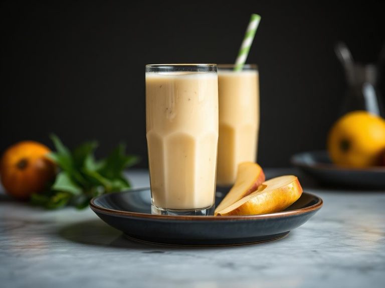 Custard-apple milkshake or smoothie
