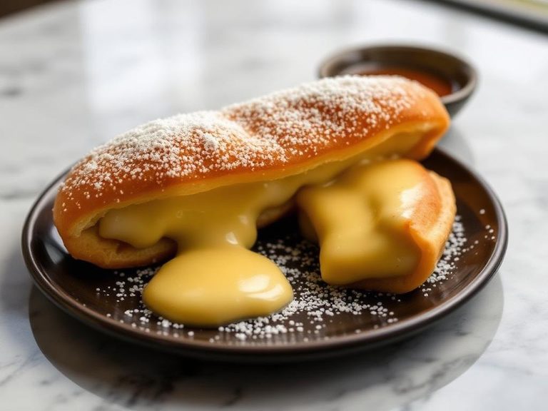 Custard-Filled Iced Long John