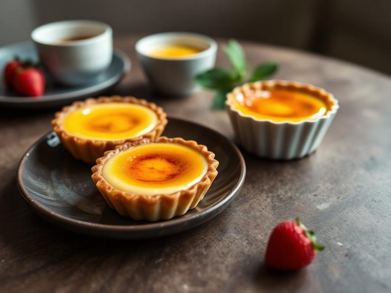 Custard tarts and crème brûlée