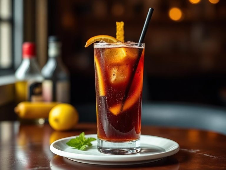 Dark 'n' Stormy cocktail