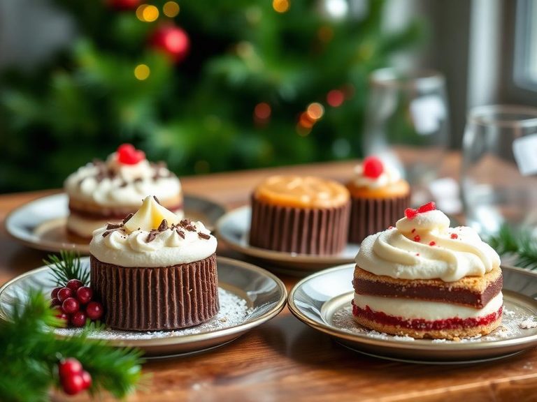 Decorated for holiday-themed dessert platters