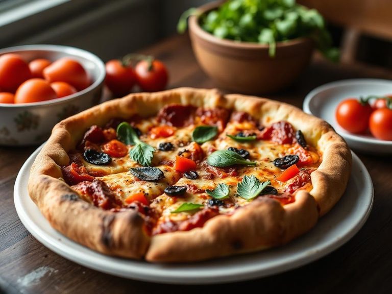 Deep-Dish Gluten-Free Vegetable Pizza