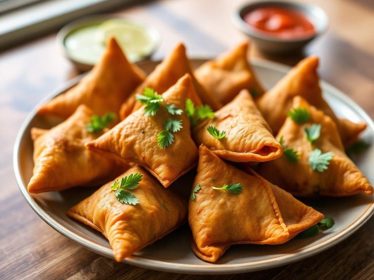 Deep-fried snacks (like samosas)
