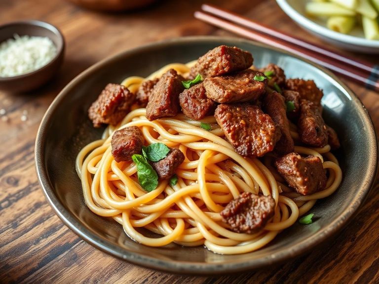Deer Meat and Noodles