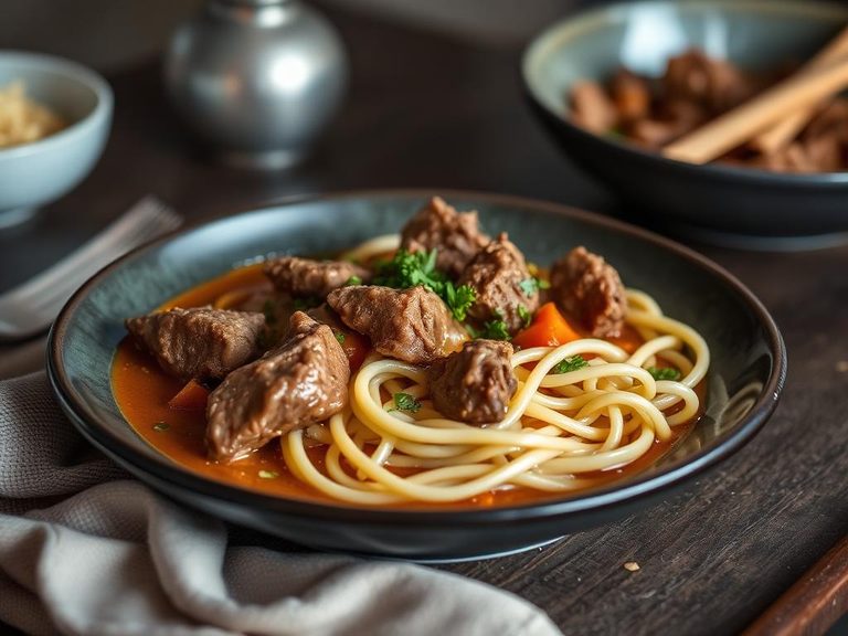 Deer Stew with Noodles