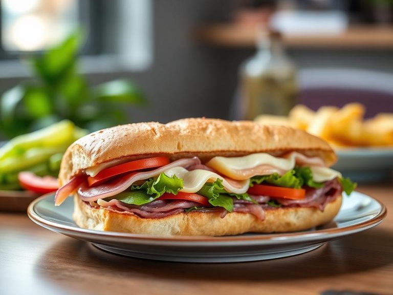 Deli-style submarine sandwich