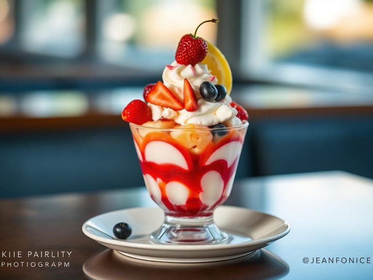 Dessert bar sundae with fruit