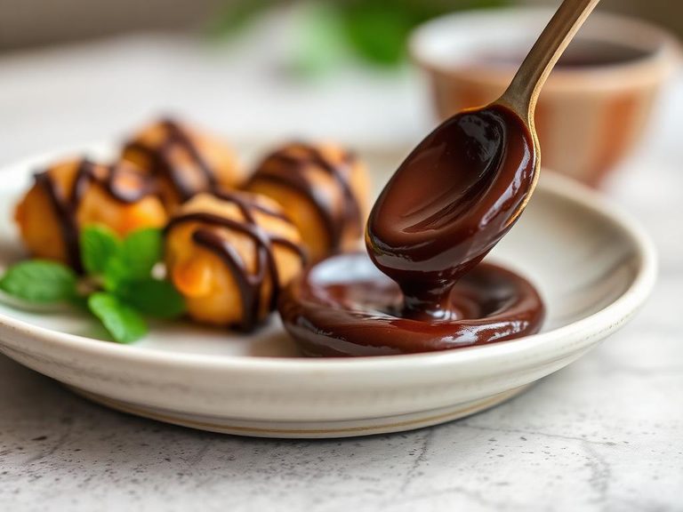 Dipped in melted chocolate